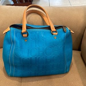 Carolina Herreras handbag aqua